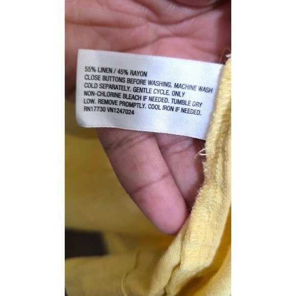 NWT A New Day Women's Vintage-Inspired Light Yellow Linen Blend Double-Breasted - Picture 8 of 8